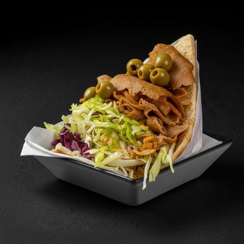 Döner kebab s olivami