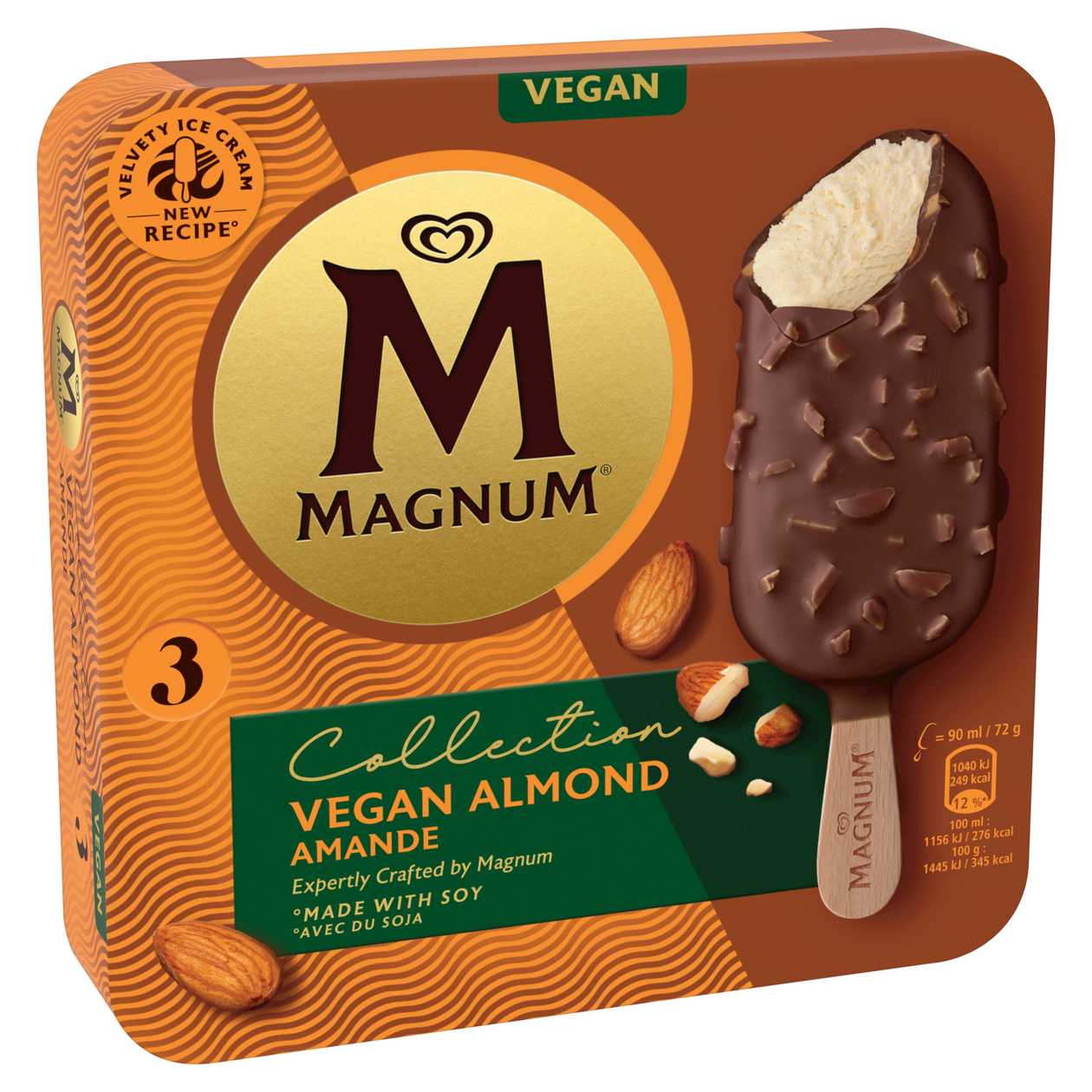 MAGNUM COLLECTI. VEGAN ALMOND MR. KREM 3 x 90 ml