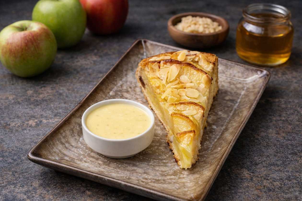 Apple Pie with Vanilla Sauce