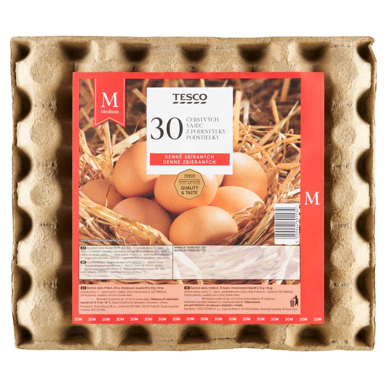 Tesco Čerstvá vejce M 30 ks