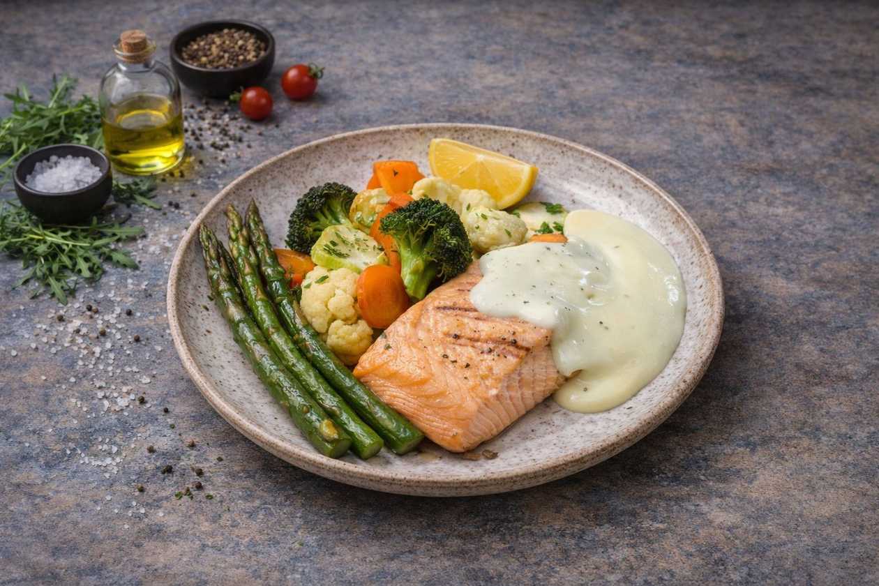 Oven Baked Salmon with Vegetables