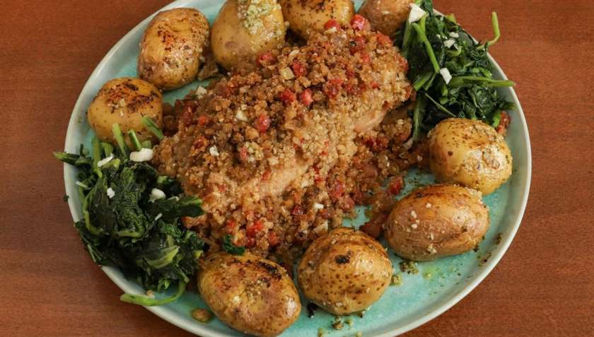 Cod with Cornbread