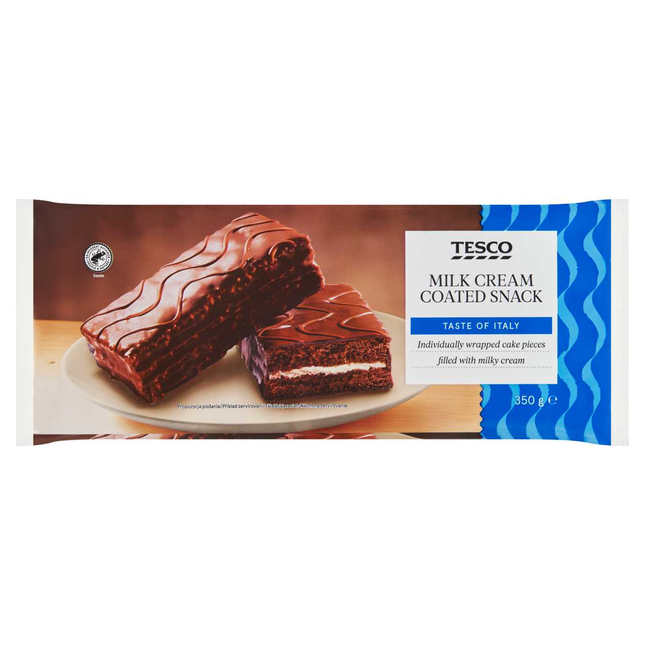 Tesco Cukrářský výrobek s kakaovou polevou a mléčnou náplní 10 x 35g (350g)