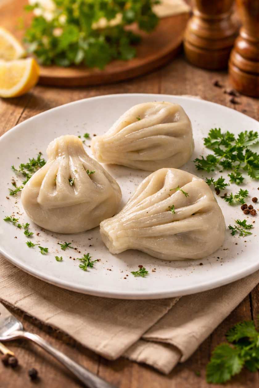 14. Chinkali su jautiena ir kiauliena (3 vnt.)