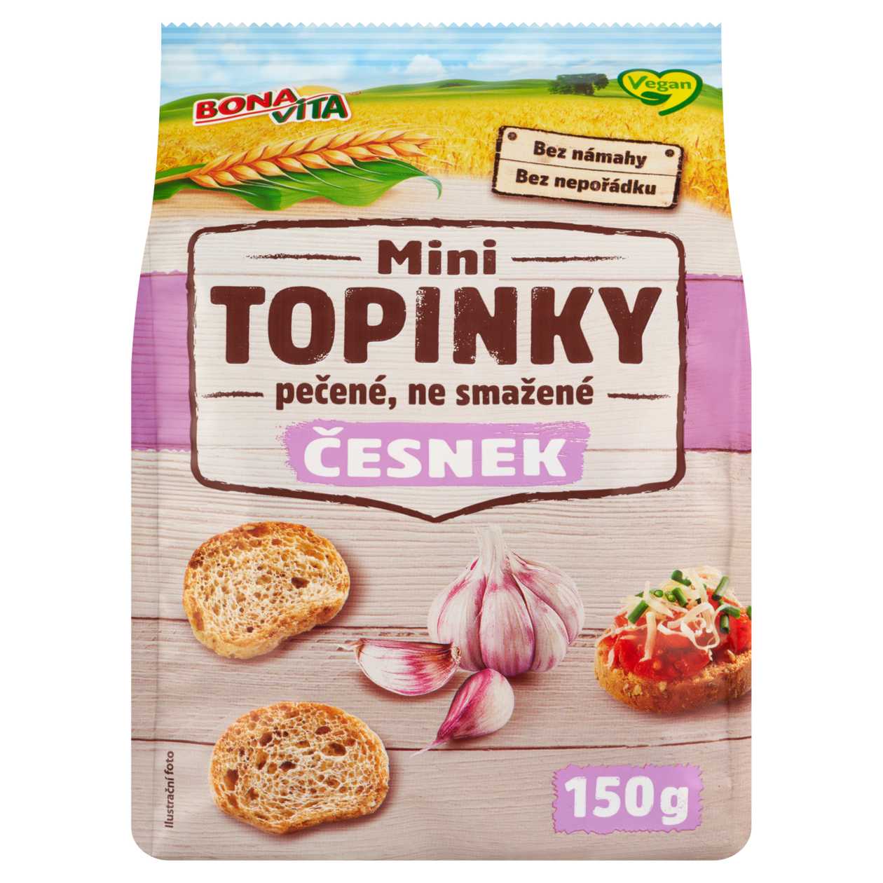 Bona Vita Mini topinky česnek 150g