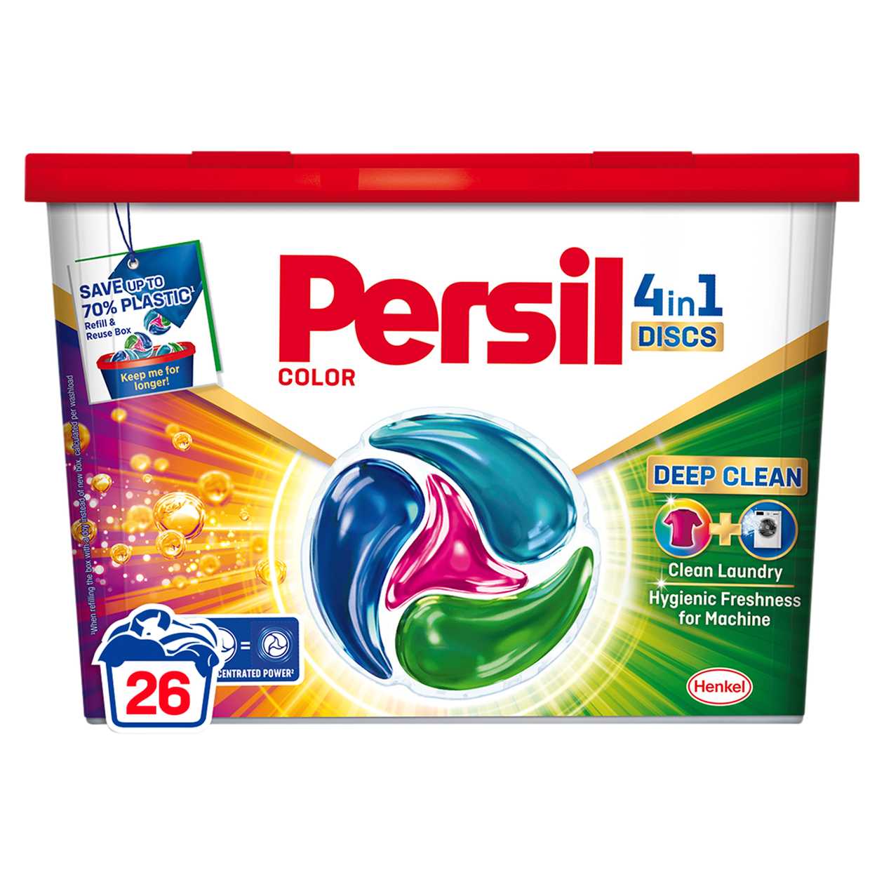Persil Discs 4in1 Deep Clean Color předdávkovaný prací prostředek 26 praní 26 x 16,5g (429g)