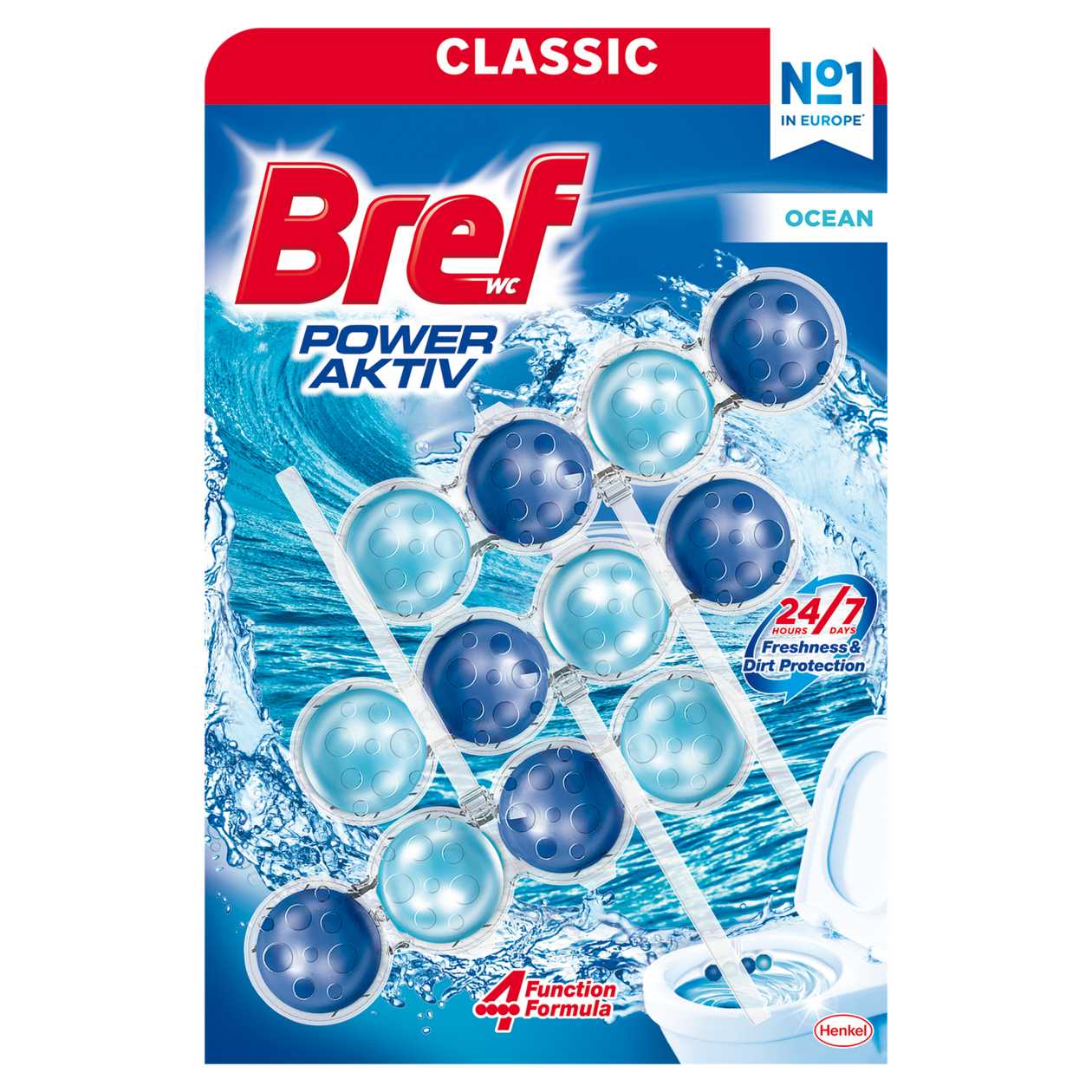Bref Power Aktiv Ocean Solid Toilet Block 3 x 50g