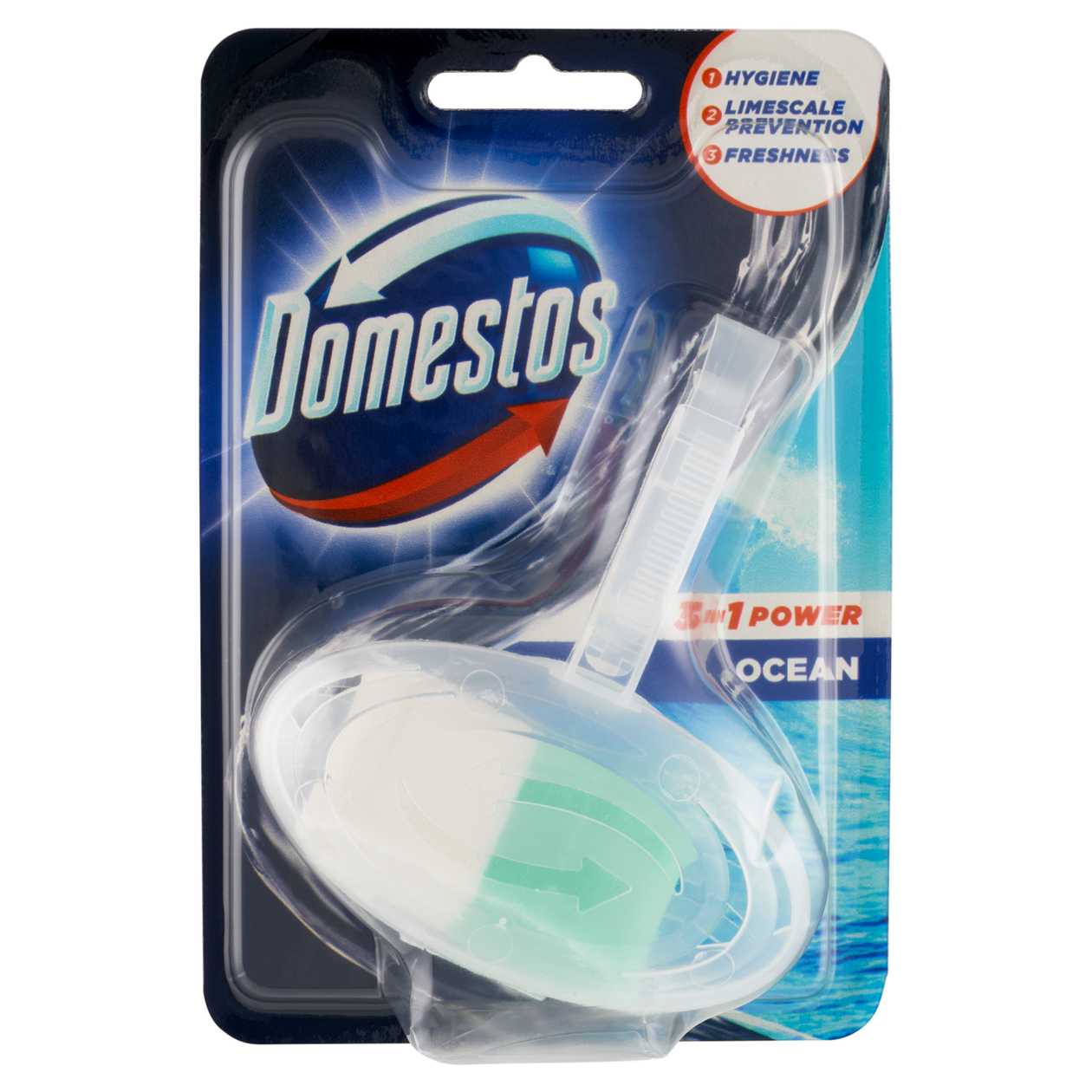 Domestos 3v1 Power Ocean tuhý WC blok 35g