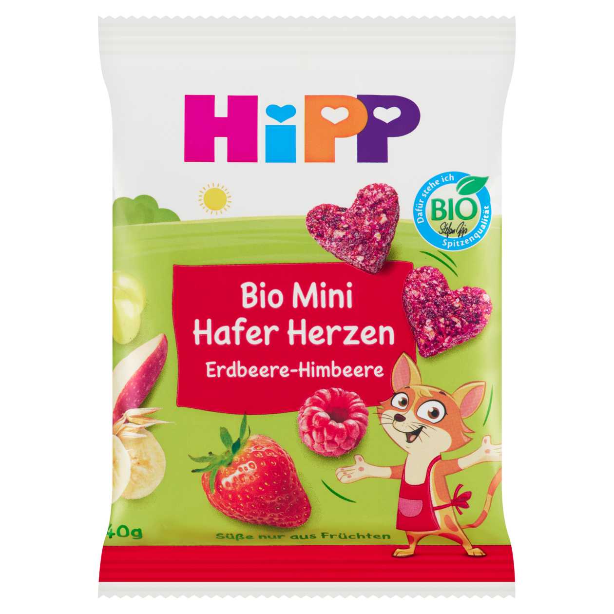 HIPP BIO OVOCNO- OBILNA SRDICKA JAHODA-MAL. 40 g