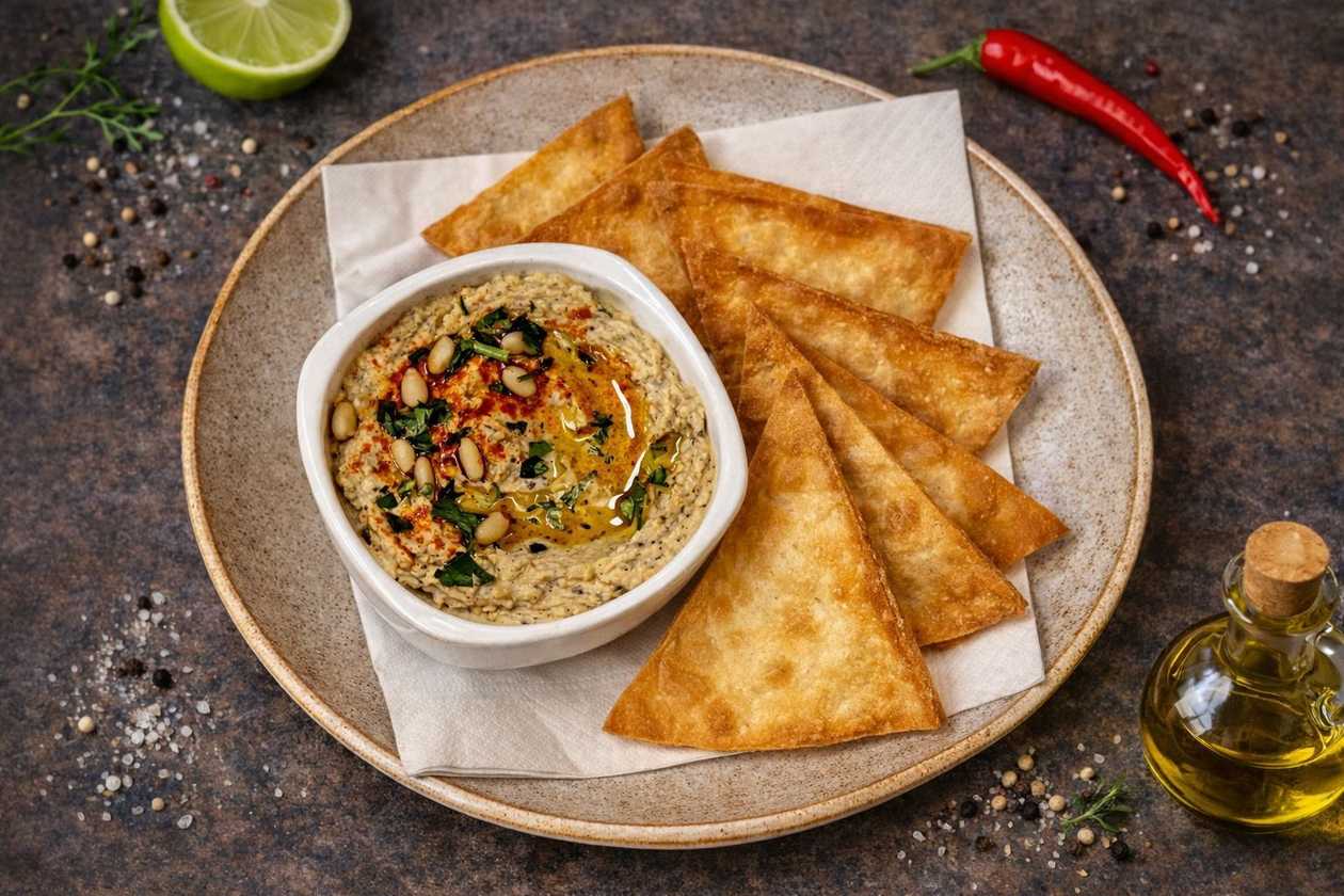 Hummus with Homemade Chips