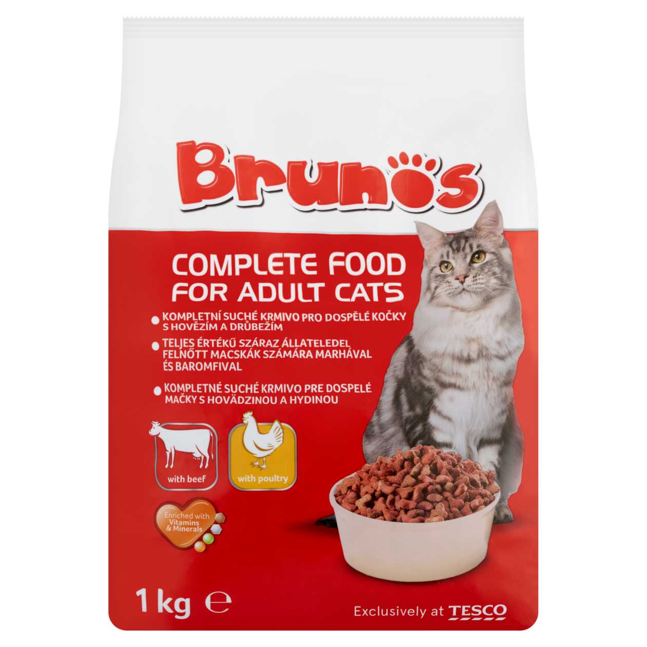 Bruno's Adult Dog Food Cubes with Beef, DRUB, 1 kg