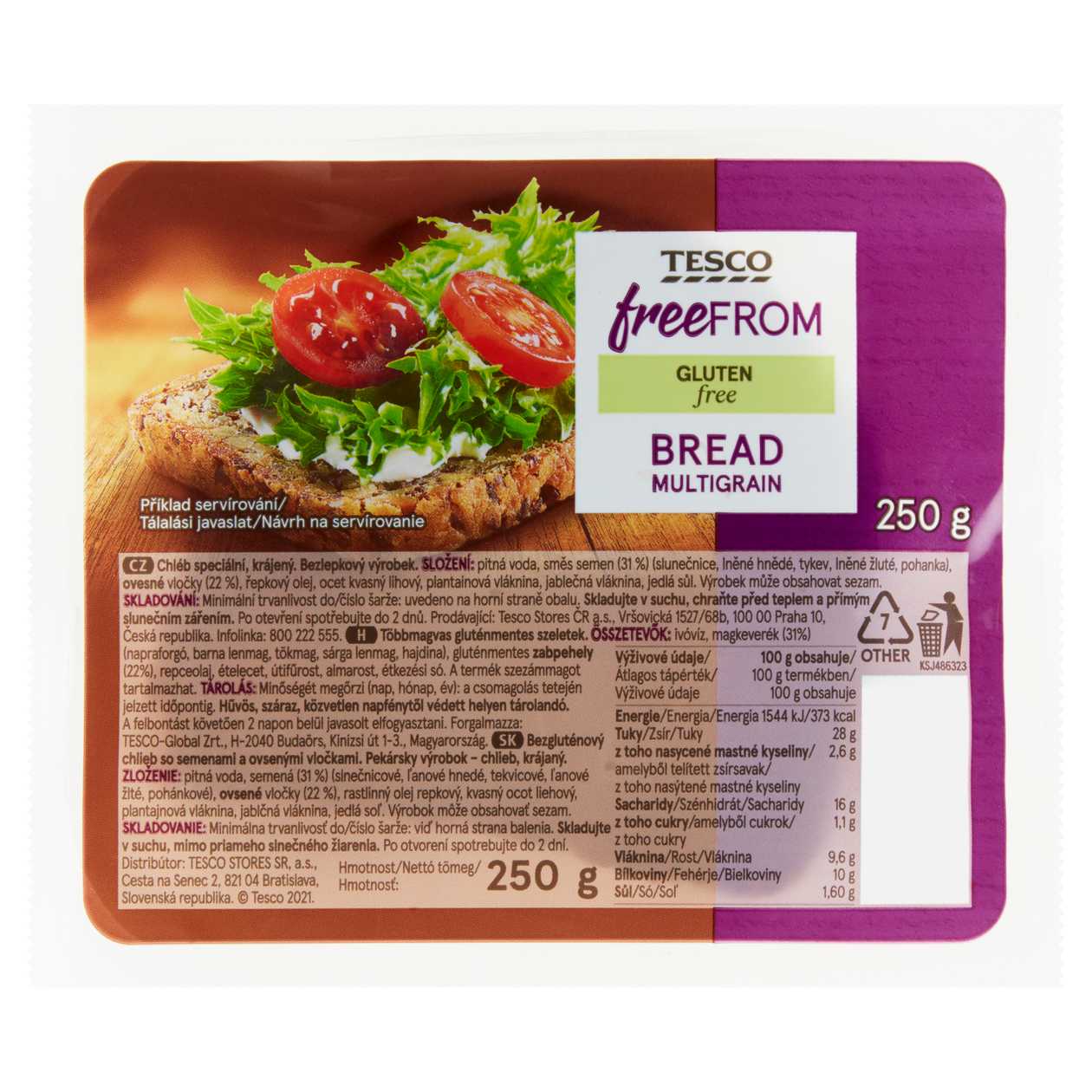 Tesco Free From Chléb speciální krájený 250g