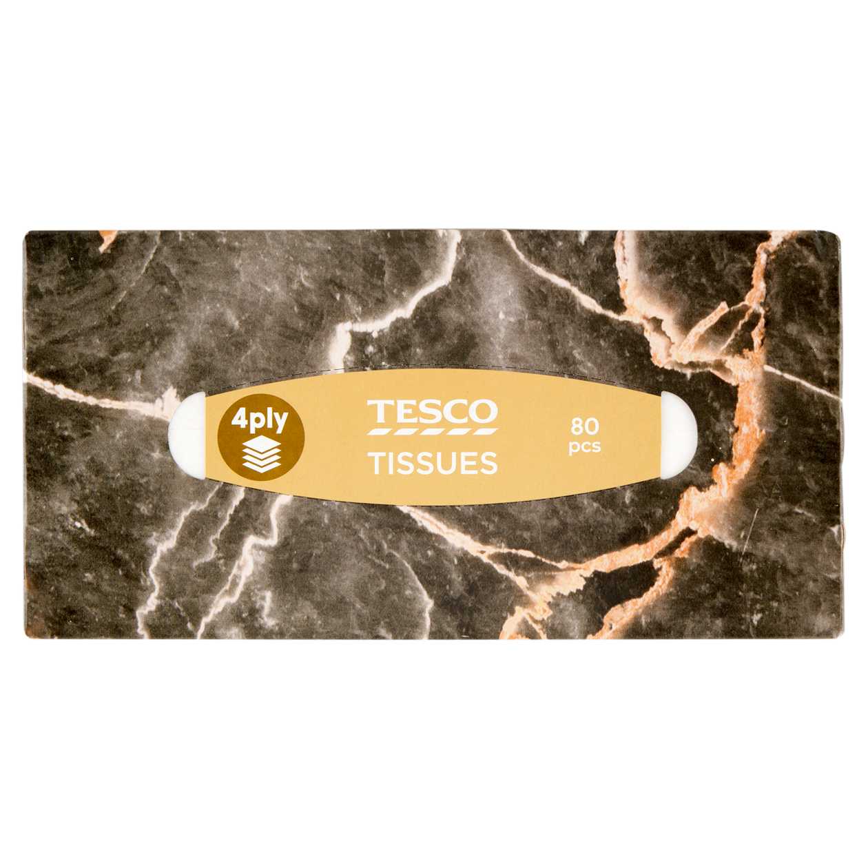 Tesco Luxury 4-Ply Facial Tissues 80 count