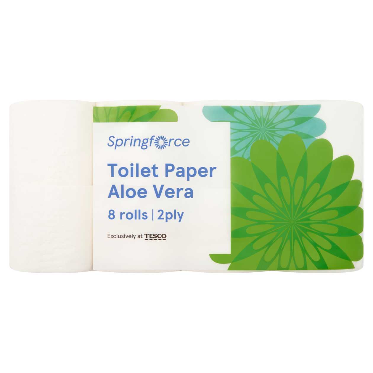 Springforce Toilet Paper Aloe Vera 2 Ply 8 Rolls