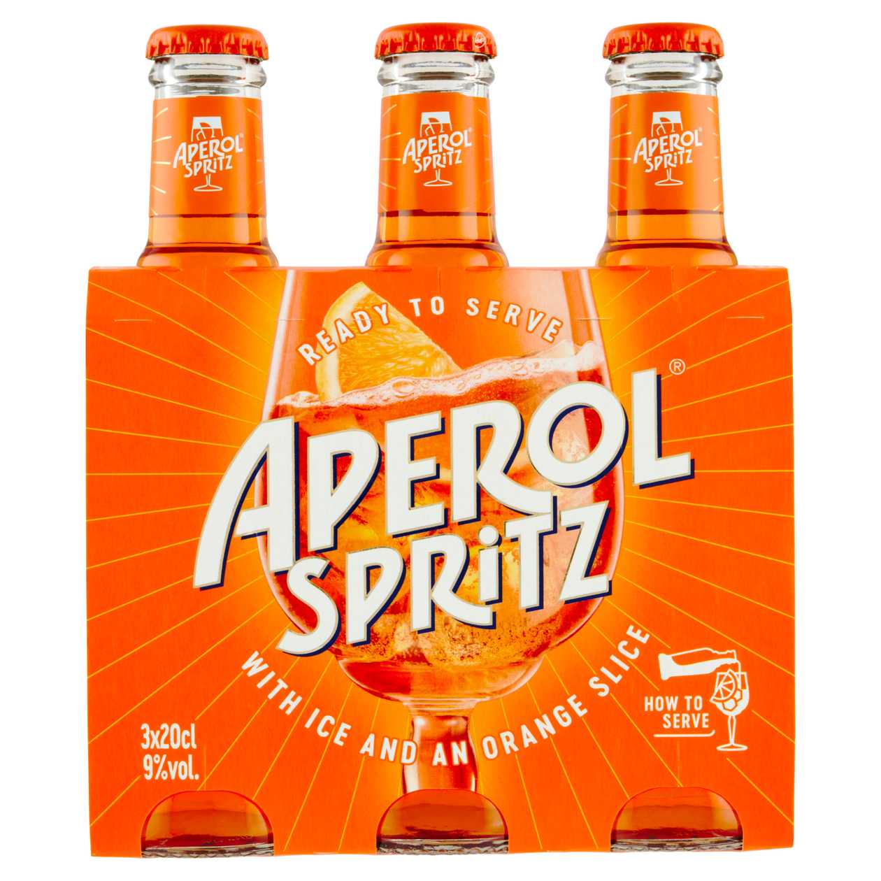 APEROL SPRITZ BITTER 9% 3x20 cl
