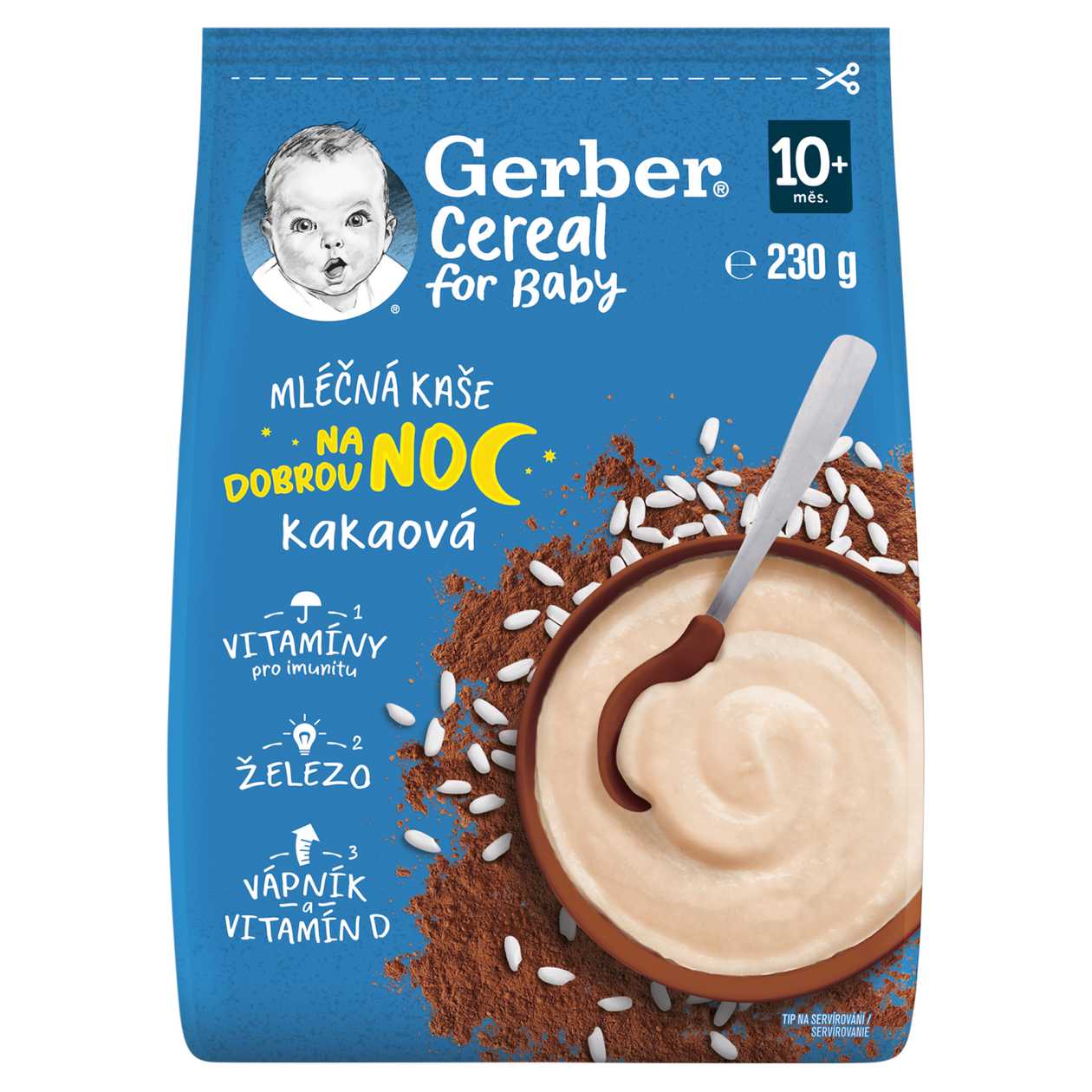 GERBER Cereal Milk Porridge Cocoa Good Night 230g