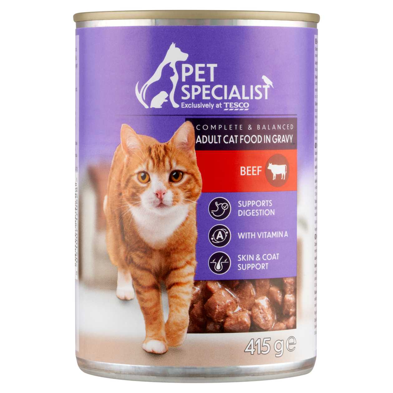 Pet Specialist Pieces with Beef in Gravy 415g