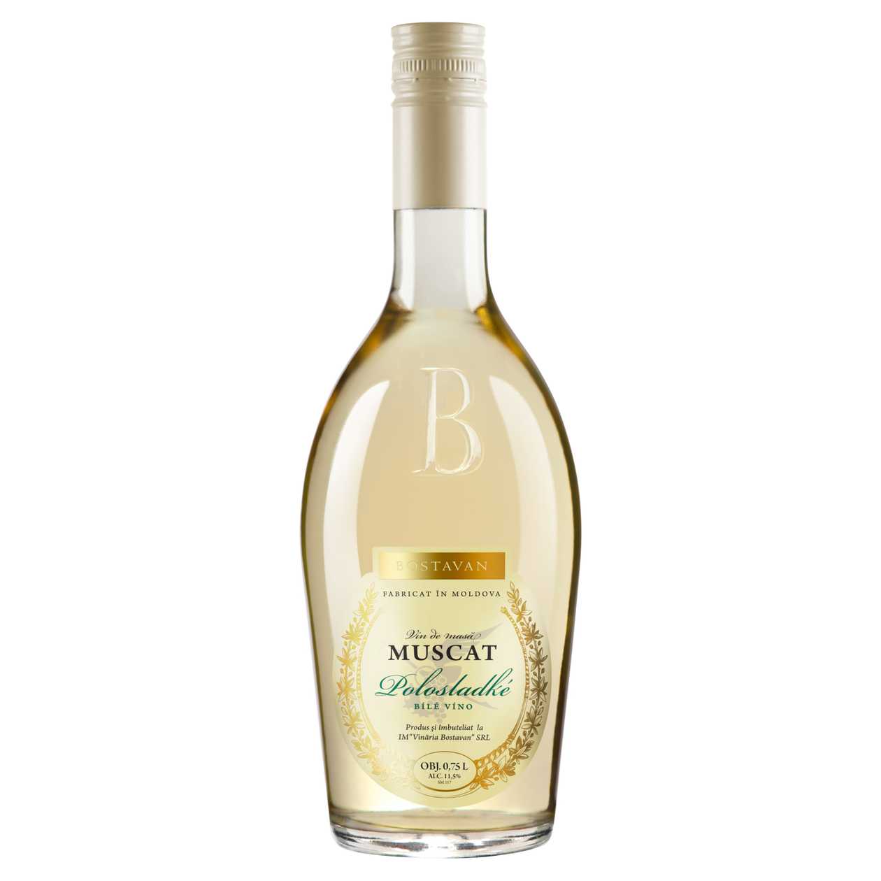 Bostavan Muscat bílé polosladké víno 750ml
