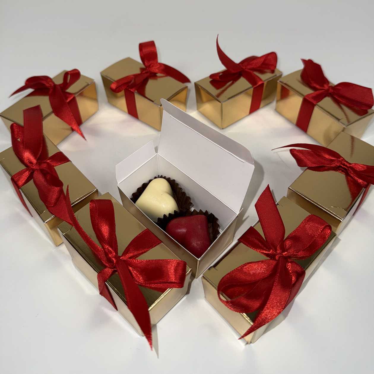 Золотая мини-коробочка (2 шоколадки)