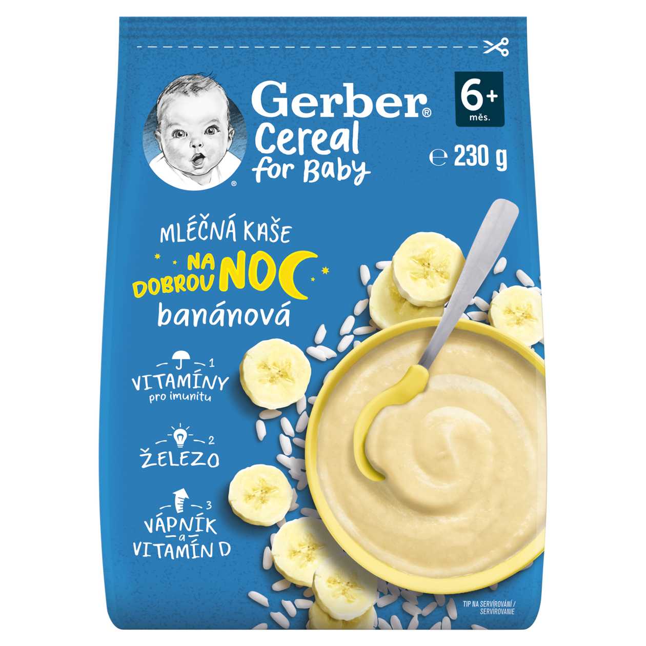 GERBER Cereal Milk Porridge Banana Good Night 230g