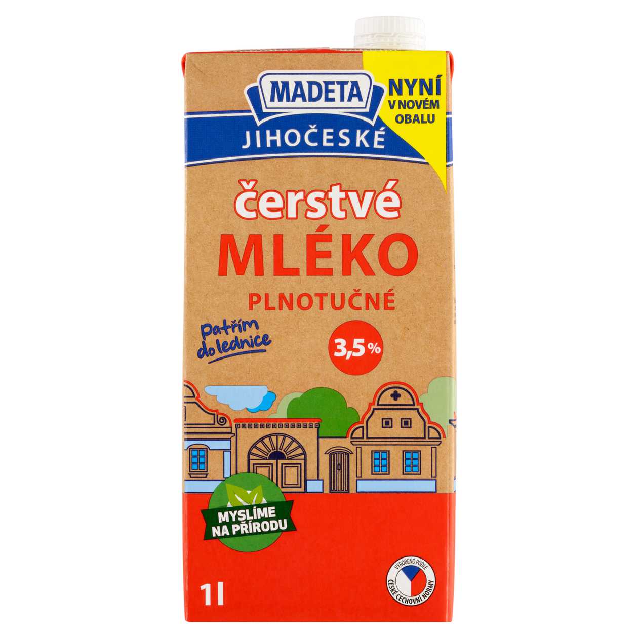 Madeta Jihočeské čerstvé mléko plnotučné 3,5% 1l