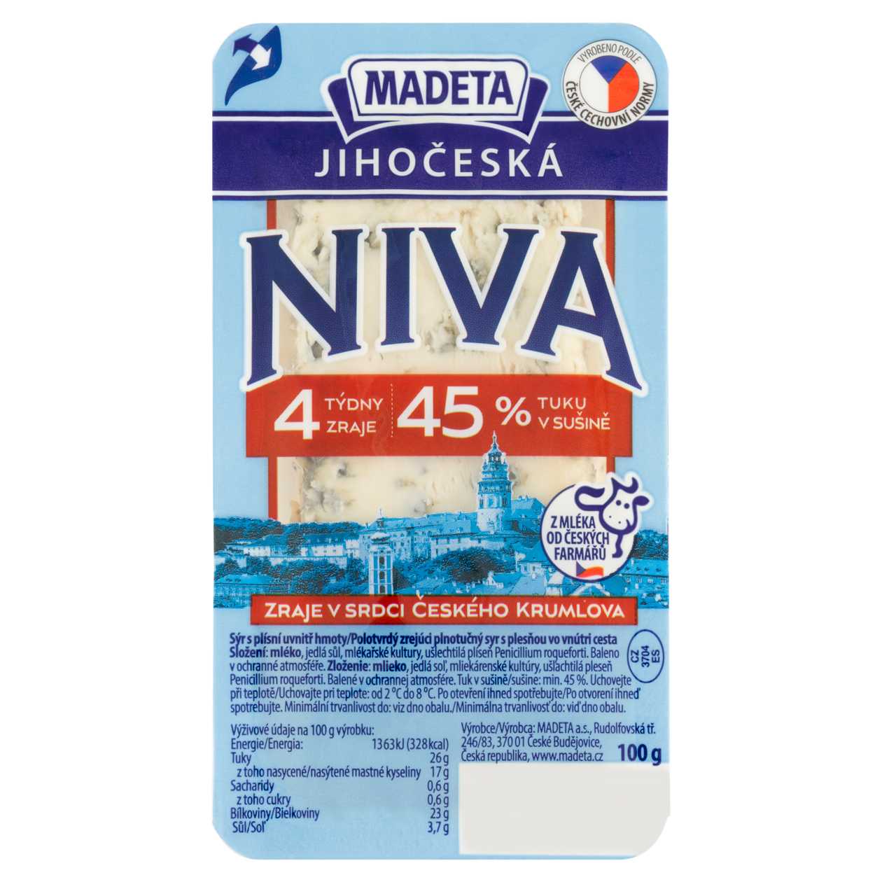 Madeta Jihočeská niva 45 % 100g