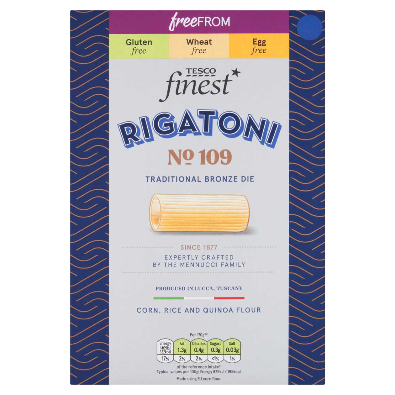 TESCO FINEST FREE F. RIGATONI BEZ LEPKU 500 g