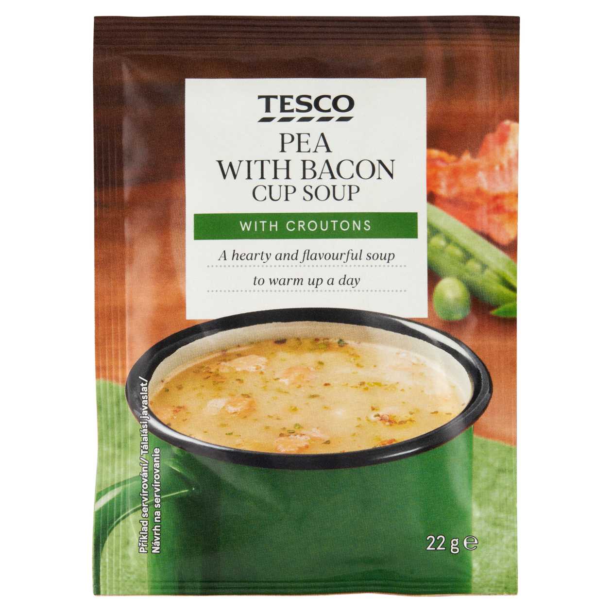 Tesco Instantní hrachová polévka se slaninou a krutony 22g