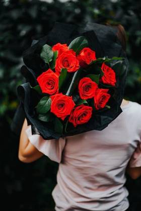 Black & Red + Heart Keychain