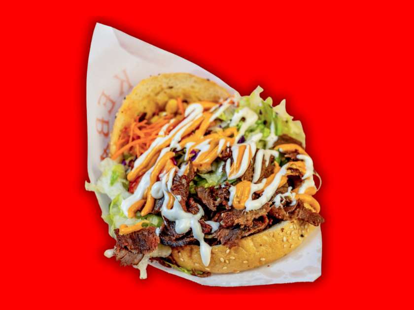 Kebab w bułce Wołowina
