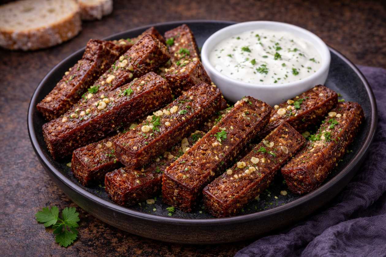 Küüslauguleivad ürdikastmega