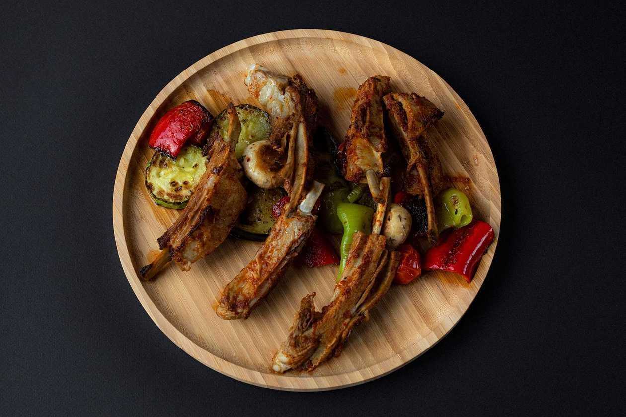 Calf Ribs With Adjika & Baked Vegetables