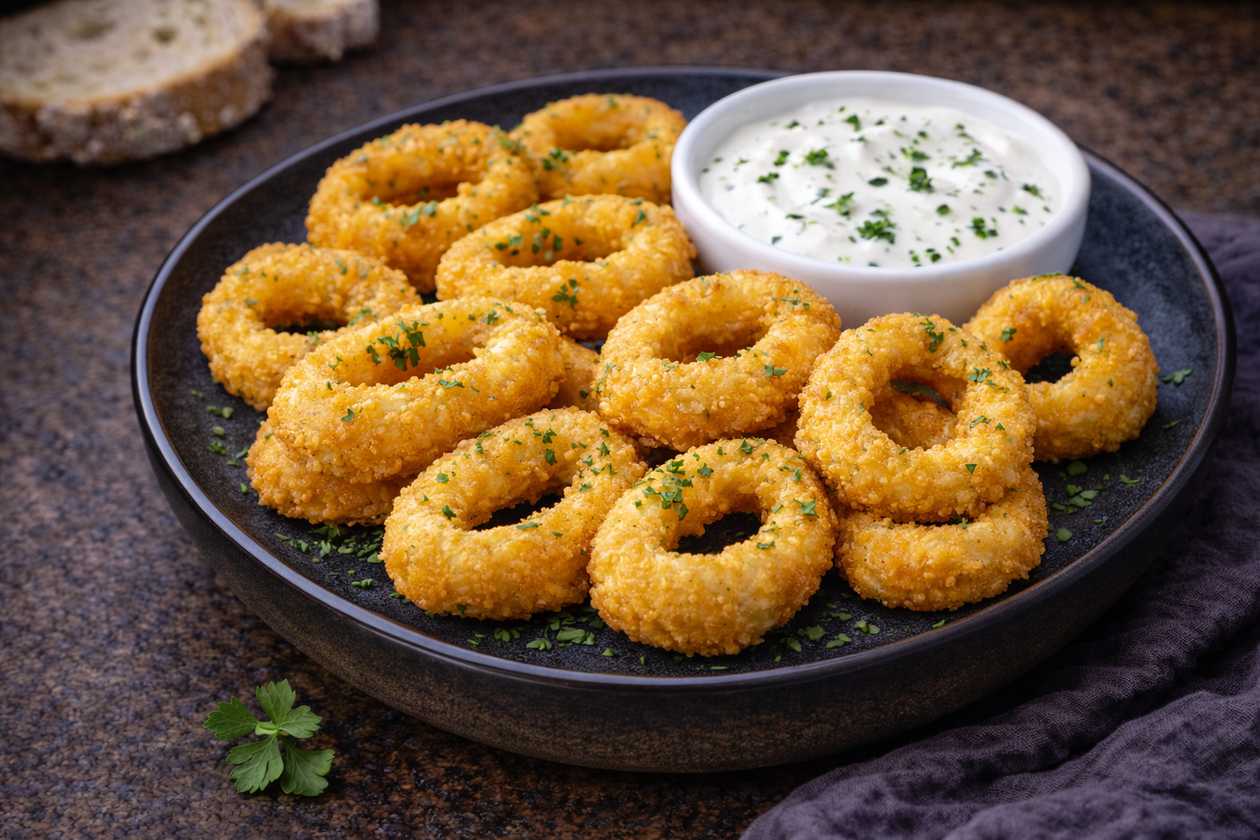 Kalmaarirõngad ürdikastmega 10tk