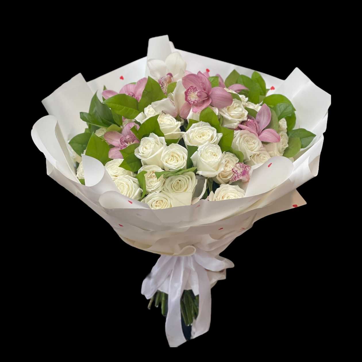 51 Roses and Orchids Bouquet