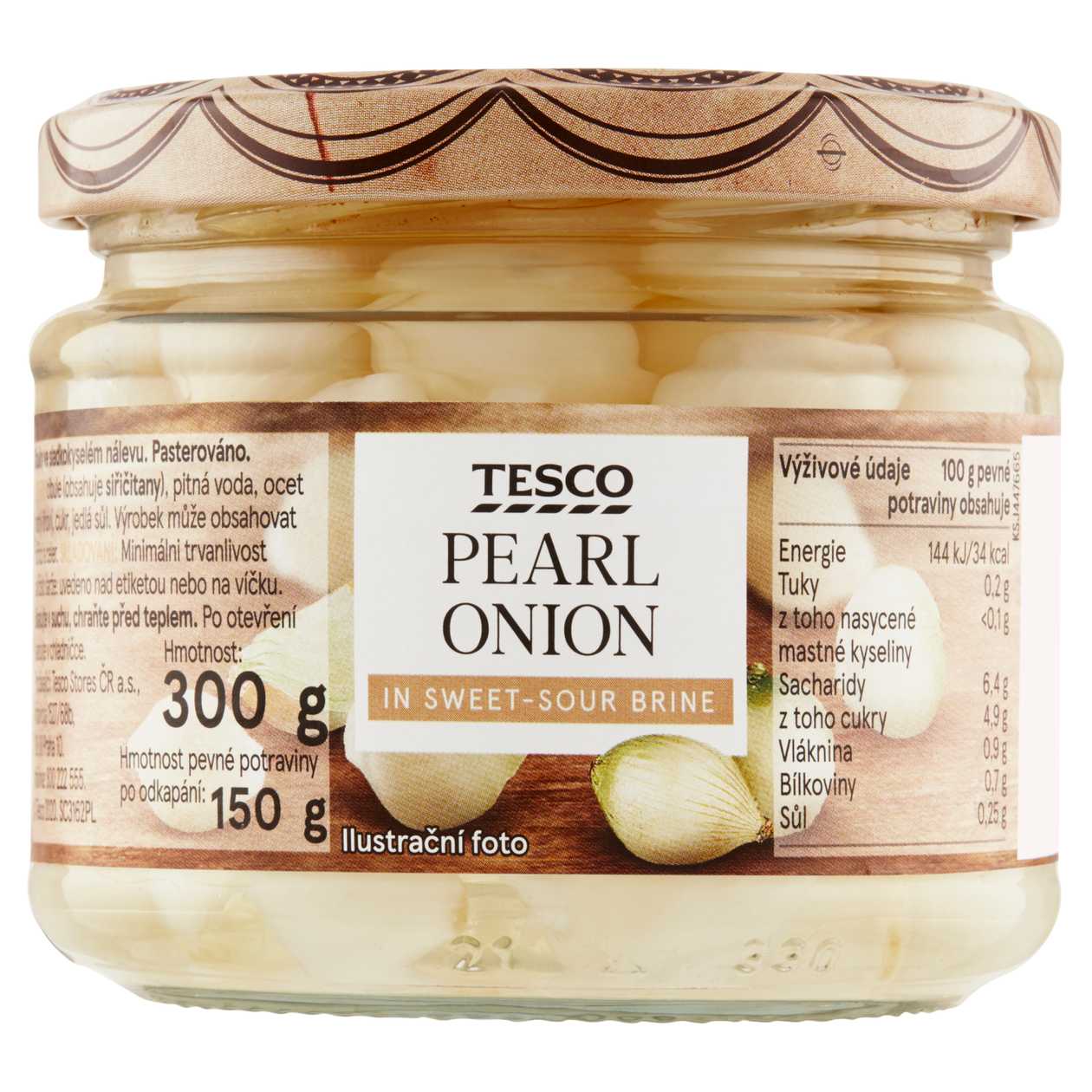 Tesco Cibulky ve sladkokyselém nálevu 300g