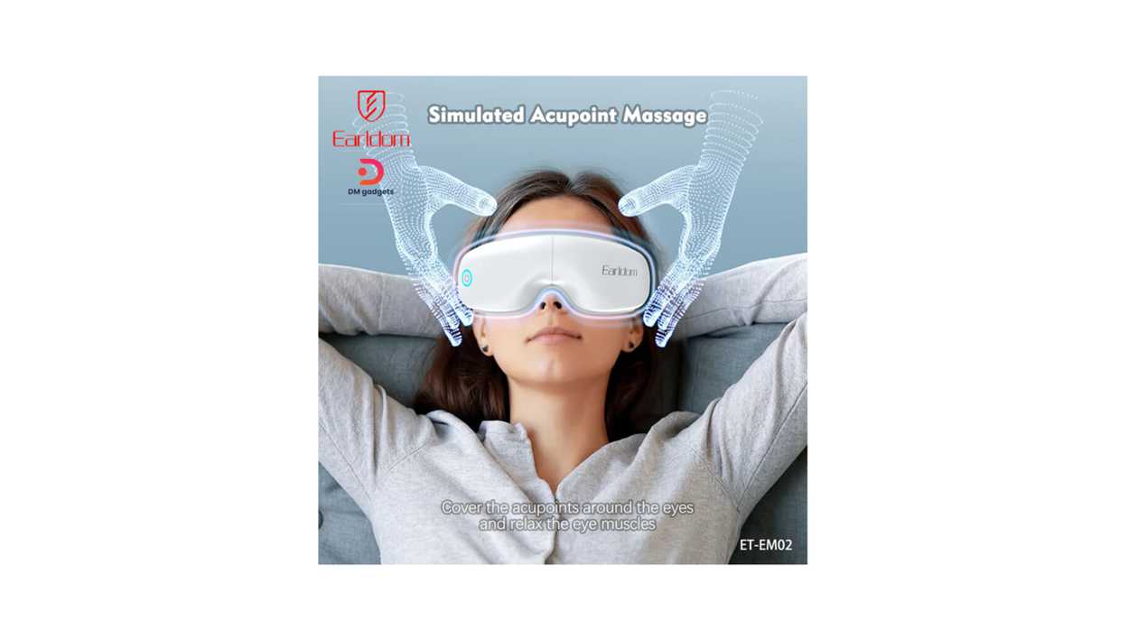#613A#Earldom®EM02 Bluetooth ,warm and pneumatic , heating, relaxing vibration eye massager-White