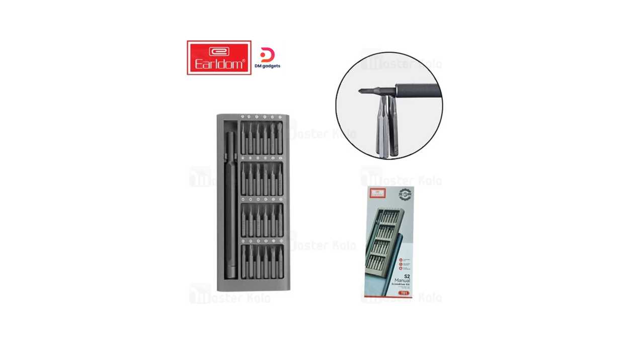 #250C#Earldom®ET-T01 24-in-1 precision screwdriver set – Grey