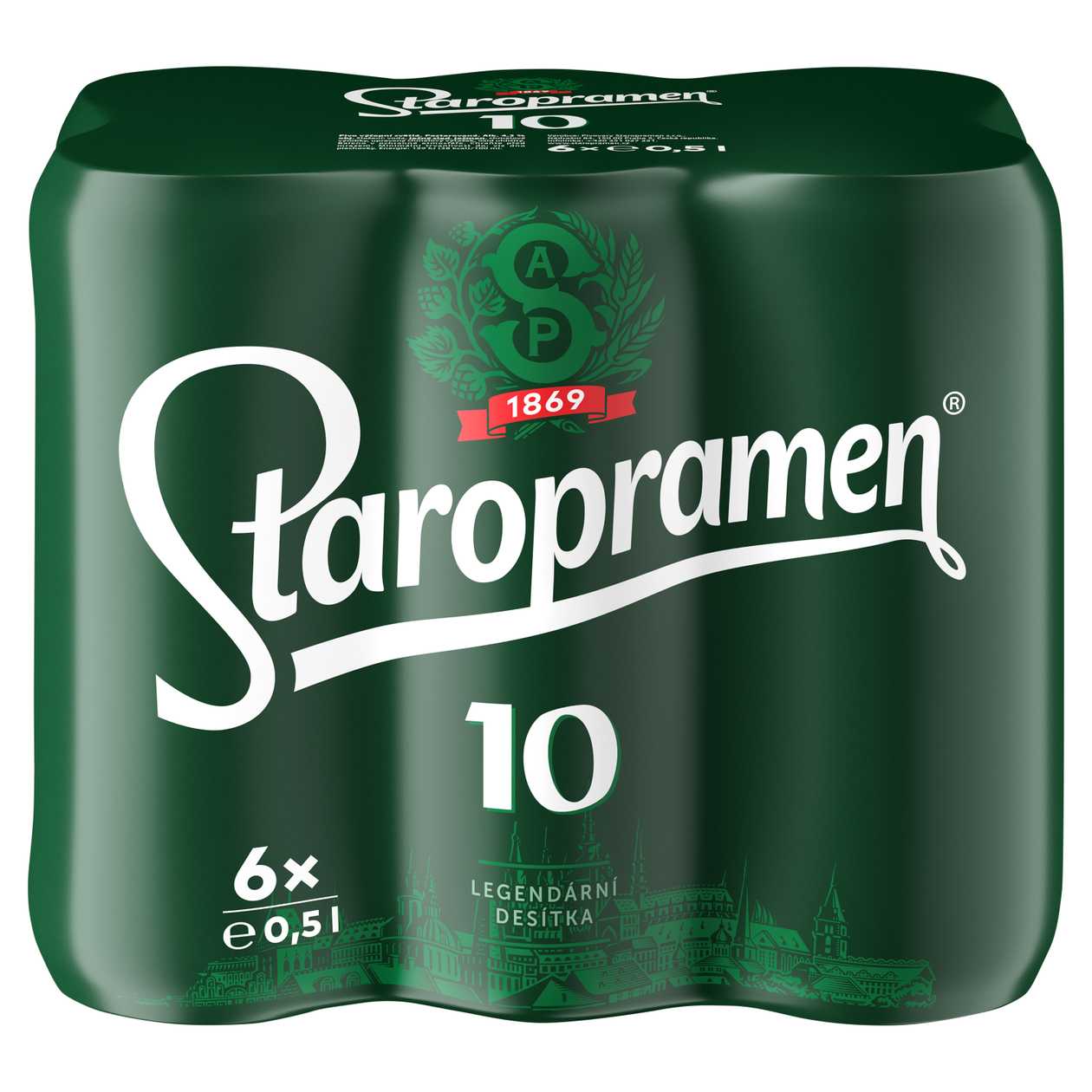 Staropramen 10 Light Draft Beer 6 x 0.5L