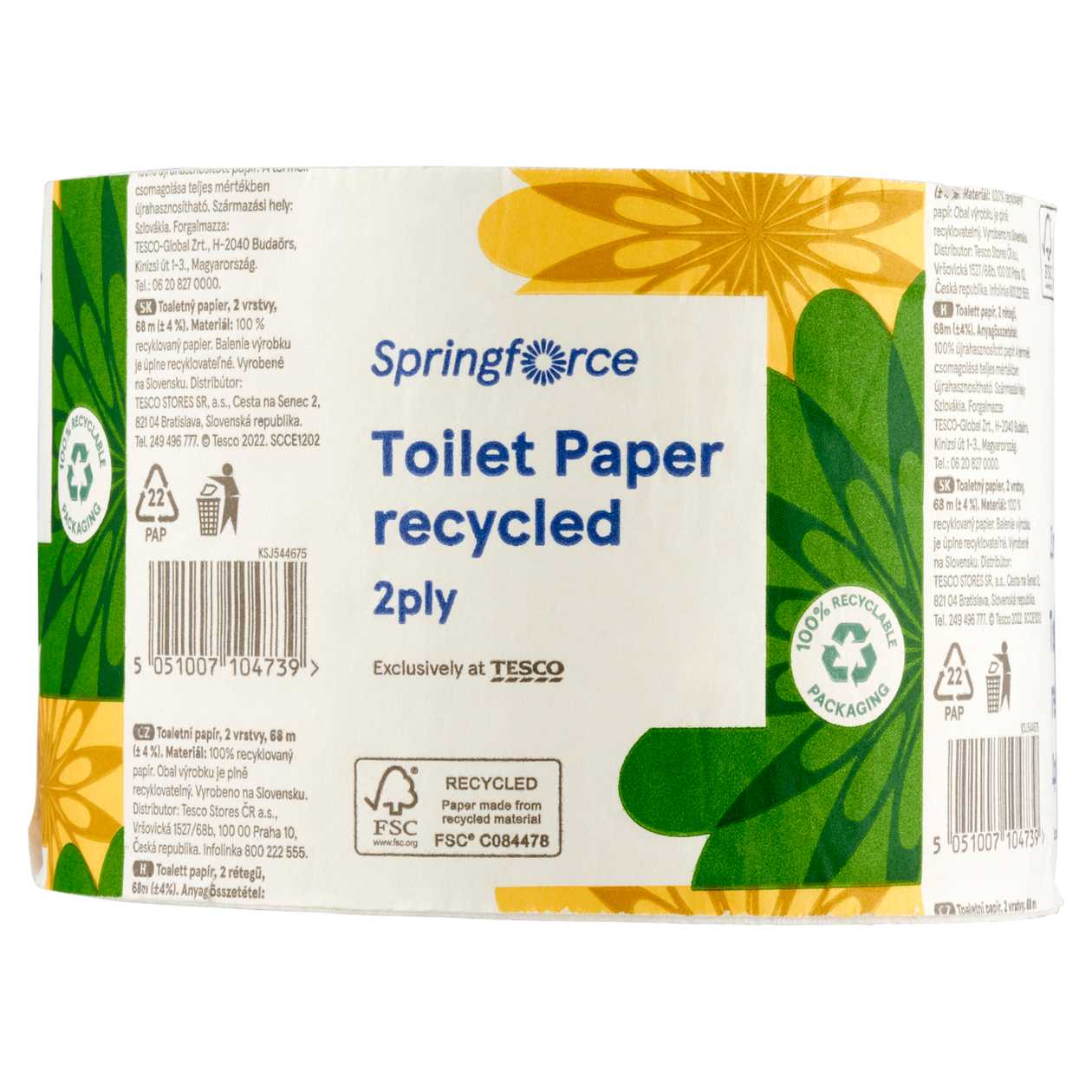 SPRINGFORCE TOA. PAPIR 2 VRSTVY 1 ROLE 68 m