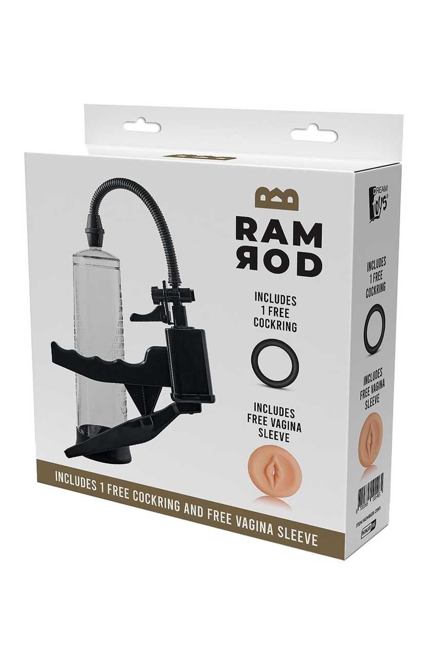 Kit Bomba Manual com Anel e Masturbador - Pistol - RamRod (1 un)