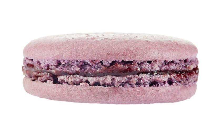 Black Currant and Chocolate Macaron