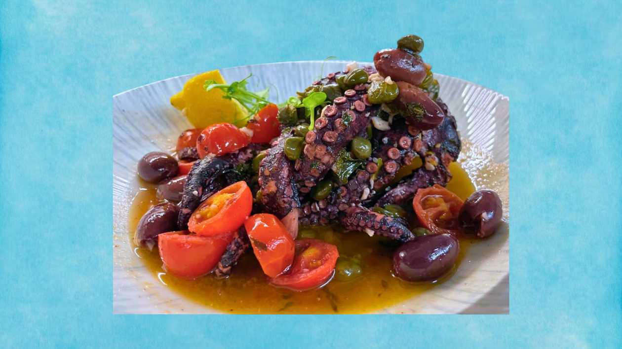 Pan fried Mediterranean Style Octopus