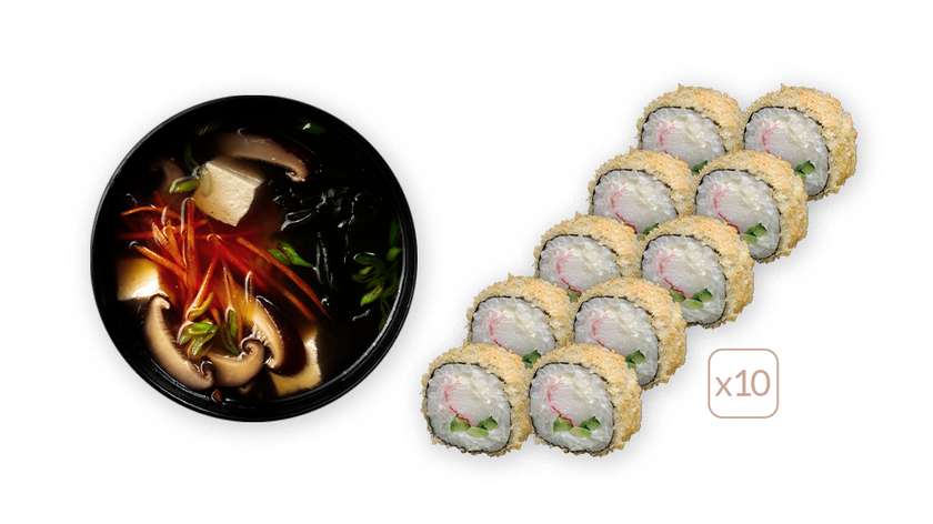 Miso shiro + Singa pankomaki karšti (10 vnt.)