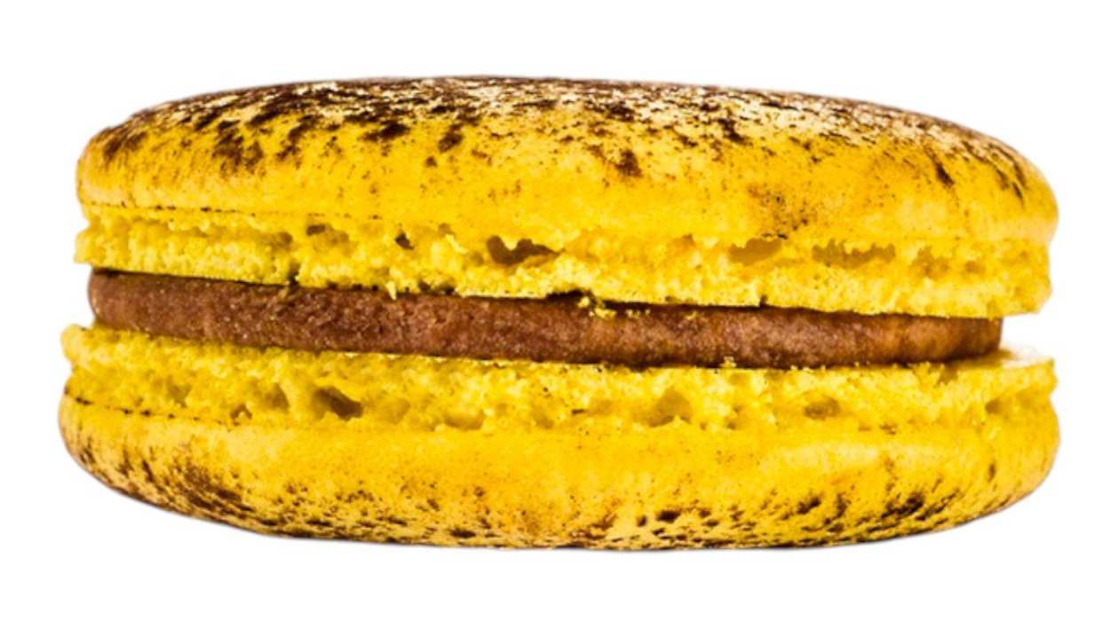 Passion Fruit and Chocolate Macaron