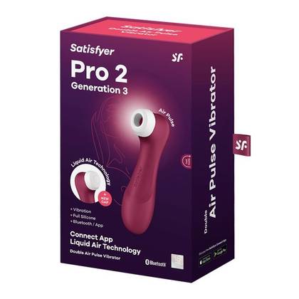 Estimulador de Clitóris por Ondas de Pressão, Vibração e Pulsação com App - Pro 2 Gen 3 - Satisfyer (1 un)