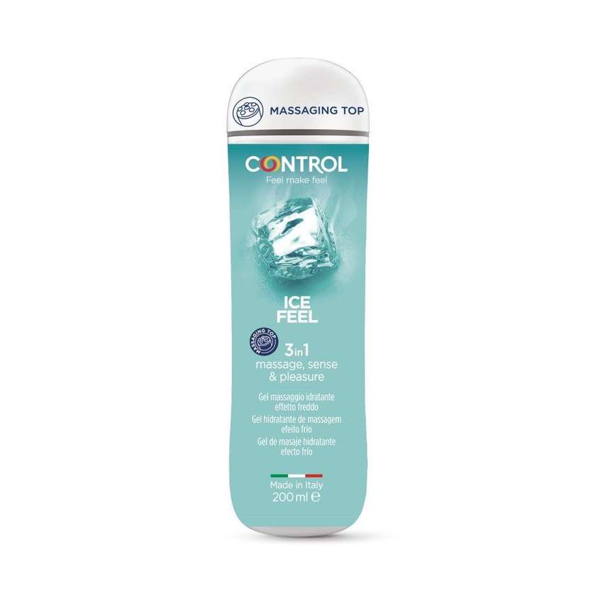 Lubrificante e Gel de Massagem com Efeito Refrescante - Ice Feel - Control (200 ml)