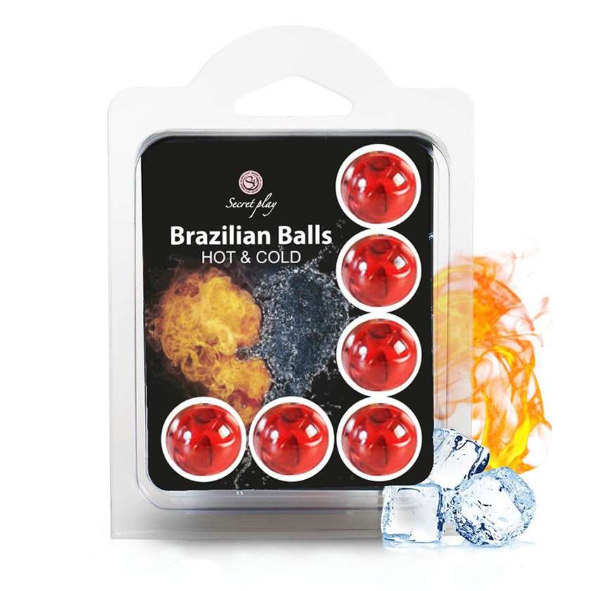 6 Bolas Lubrificantes Brazilian Balls - Efeito Quente e Frio - Secret Play (6 un)