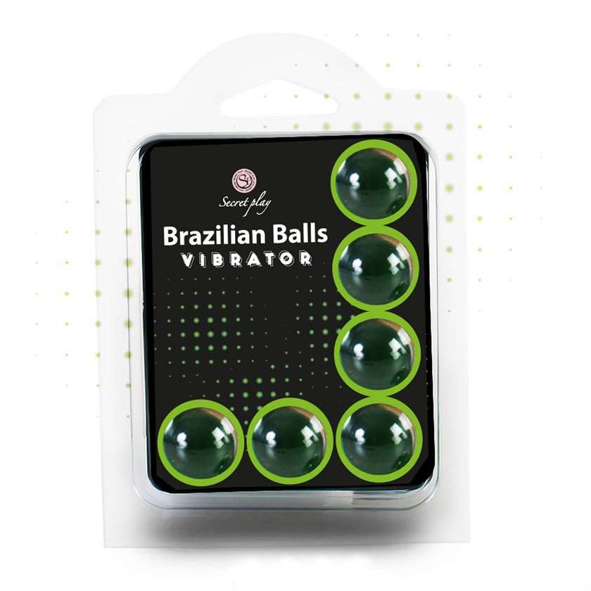 6 Bolas Lubrificantes Brazilian Balls - Efeito Vibratório - Secret Play (6 un)