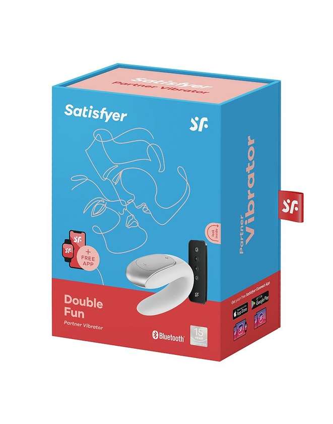 Vibrador Duplo para Casal com Estimulador Vaginal e Clitoriano - Double Fun - Satisfyer (1 un)