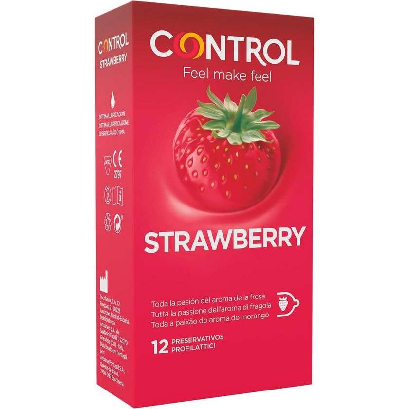 Preservativos com Aroma a Morango - Control (12 un)